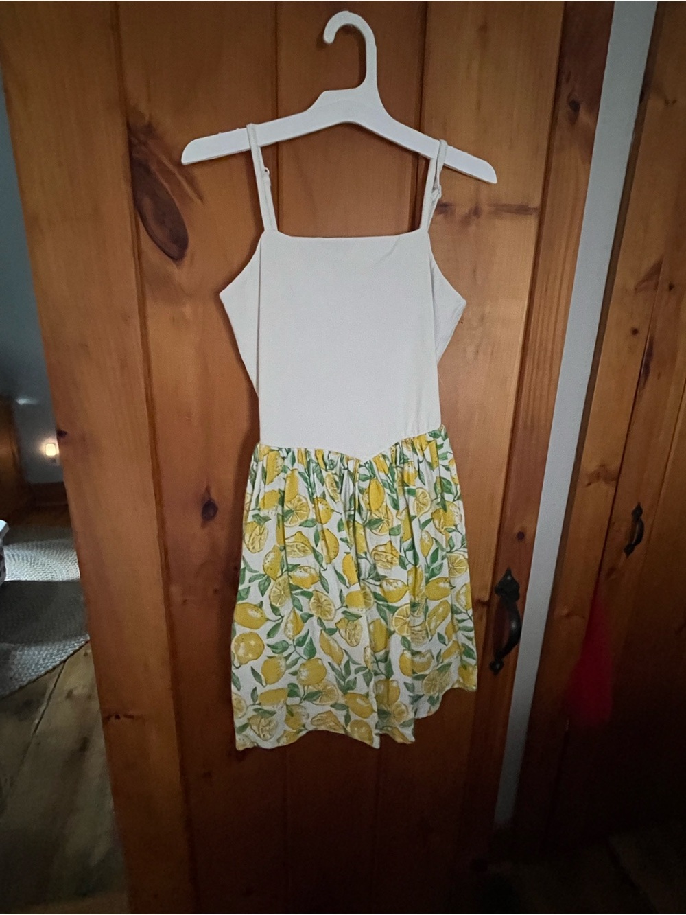 GAP White Sundress with Yellow Lemon Print